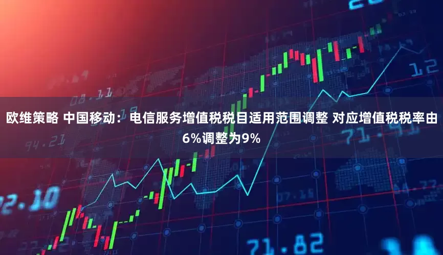 欧维策略 中国移动：电信服务增值税税目适用范围调整 对应增值税税率由6%调整为9%